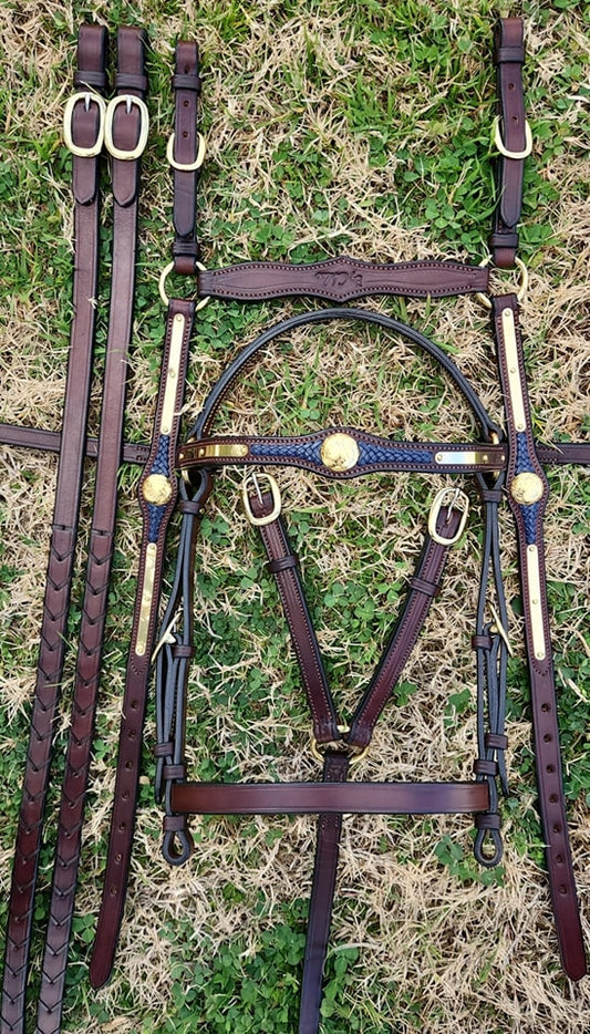 Braid and Brass Bridle Set