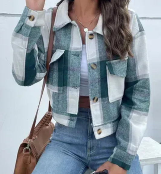 Plaid Coat Green/Red